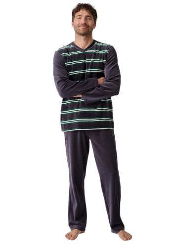 Damart Homewear pigiama uomo taglia S grigio a righe in velluto
