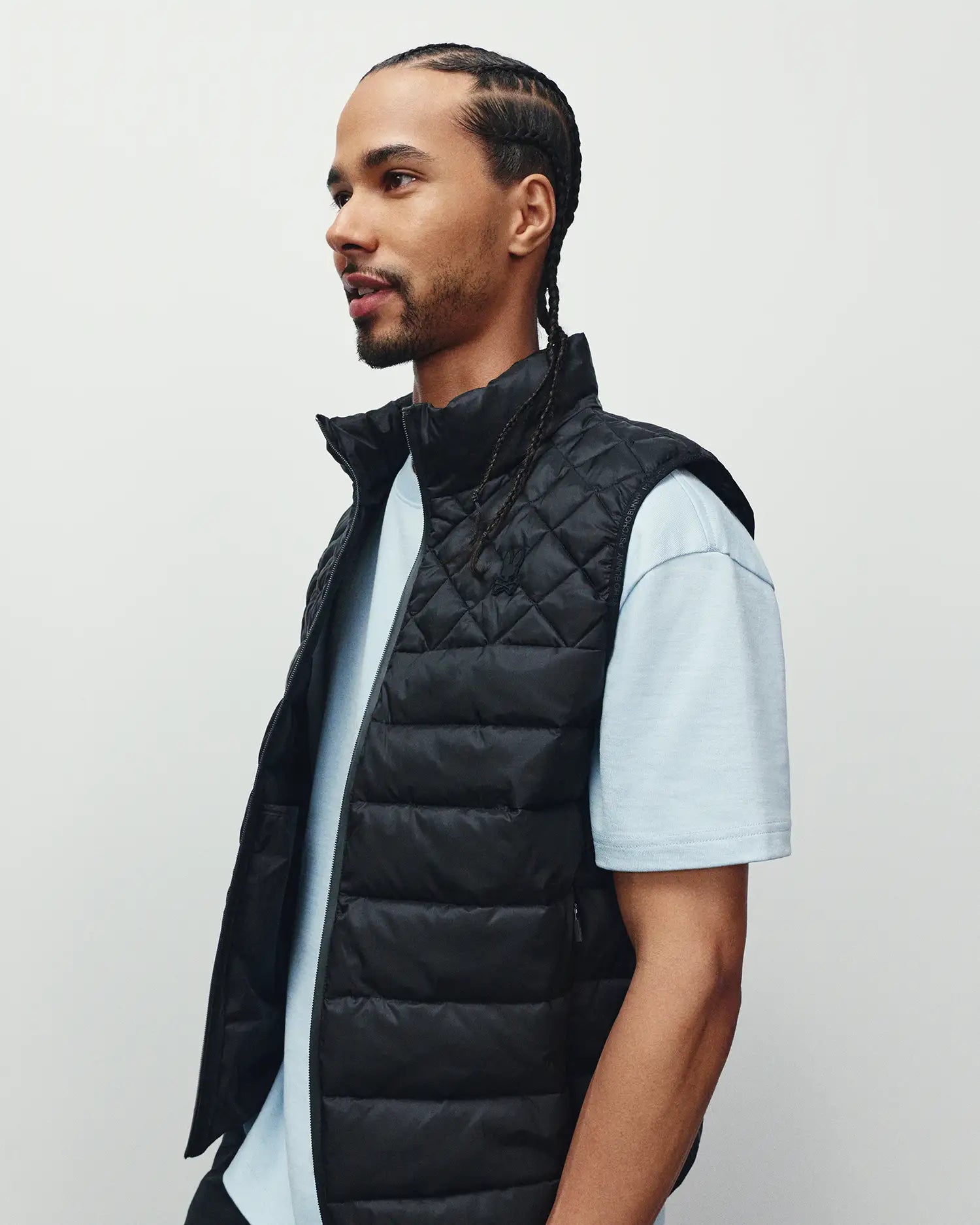 Psycho Bunny Jackets Emerik Quilted Puffer Vest gilet nero in nylon