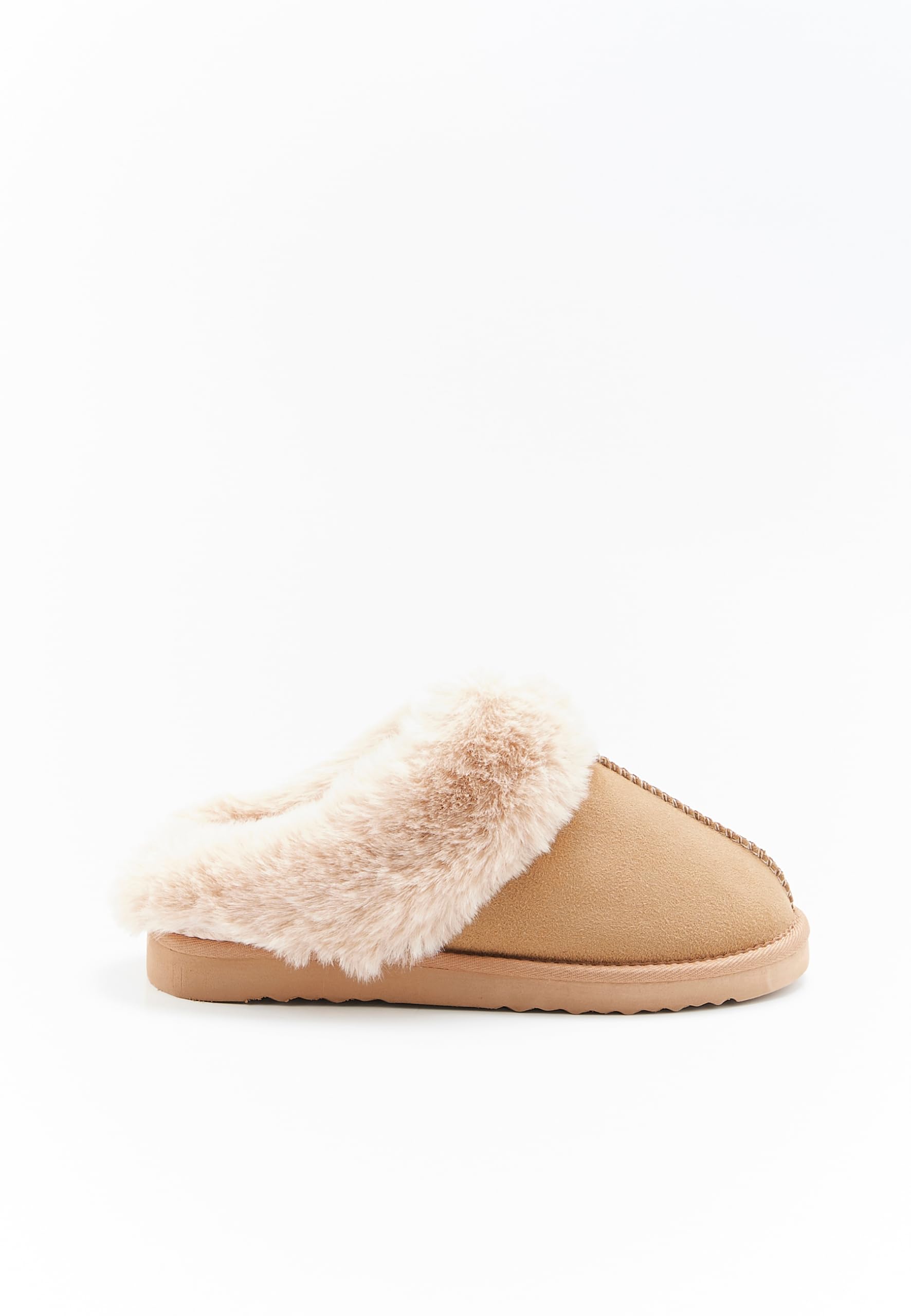 Damart Calzature Mules donna marroni con fodera in pelliccia sintetica