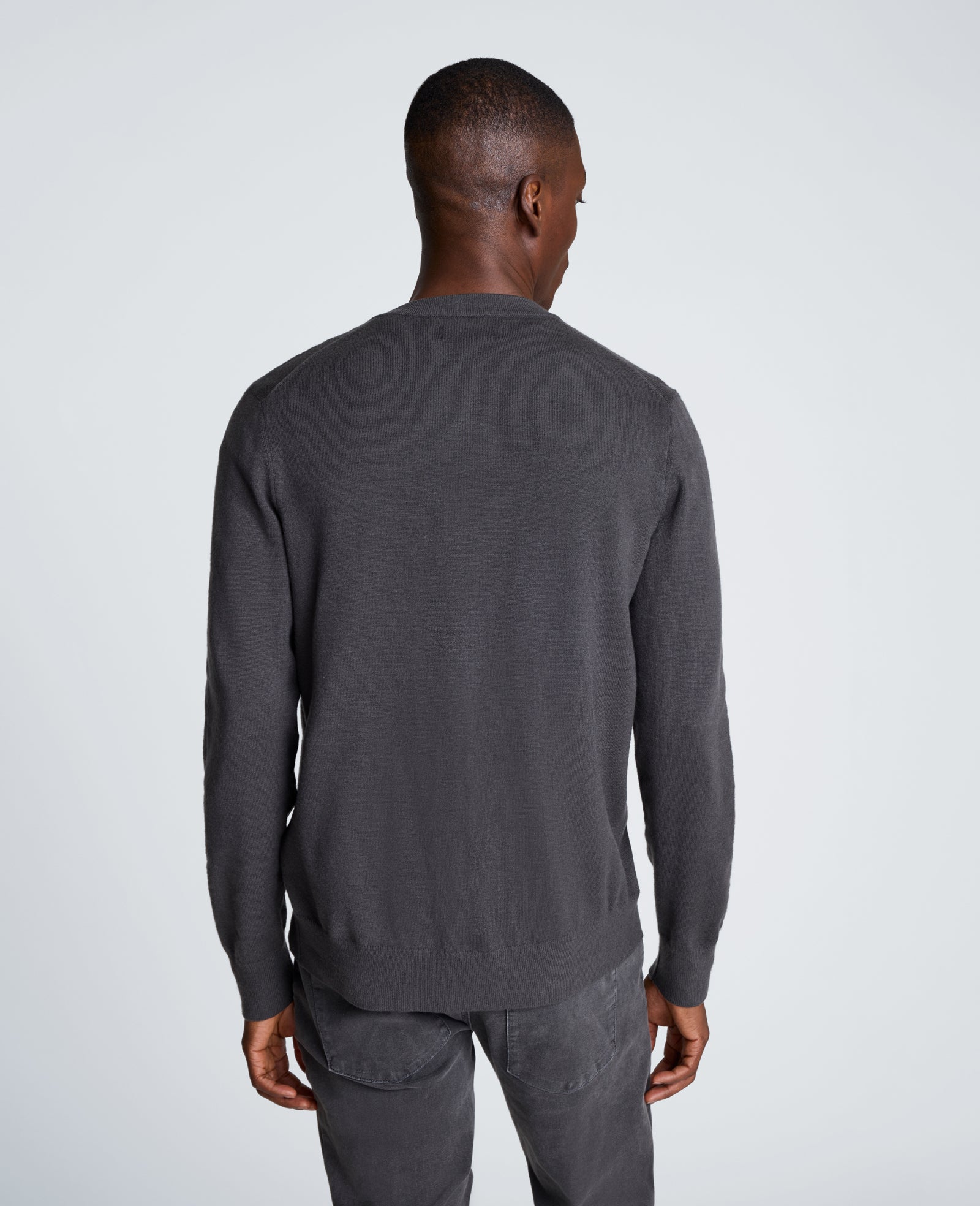 Kenneth Cole Reaction Clothing Logo Cardigan uomo grigio antracite