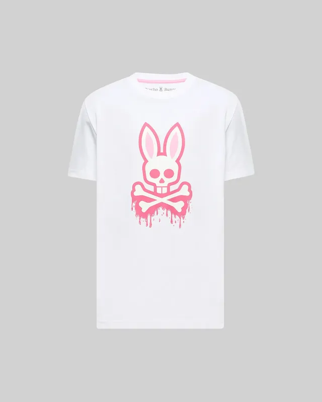 Psycho Bunny Men's Tees Carl Graphic Tee T-shirt bianca uomo