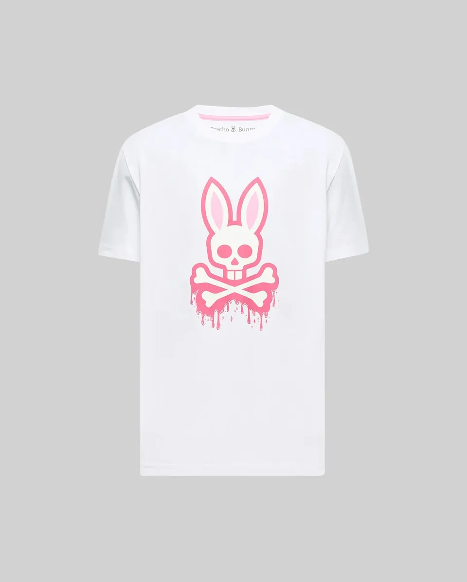 Psycho Bunny Men's Tees Carl Graphic Tee T-shirt bianca uomo