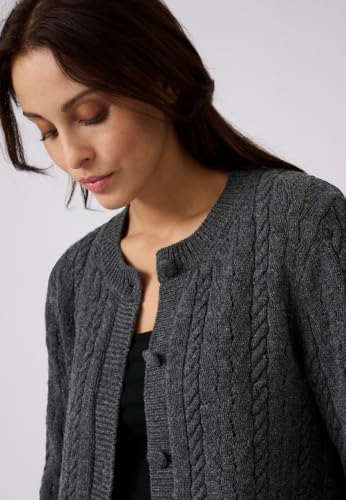 Damart Prêt-à-porter Giacca da donna gilet 38-40 grigio antracite in lana