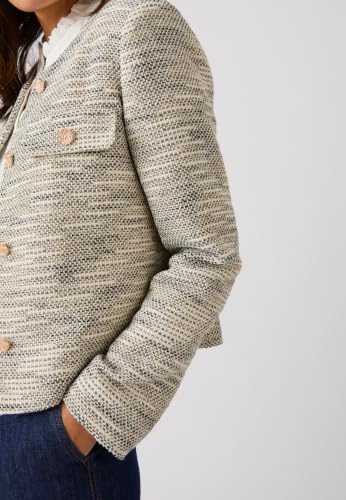 Damart Prêt-à-porter Giacca da donna effetto tweed 44 corta foderata