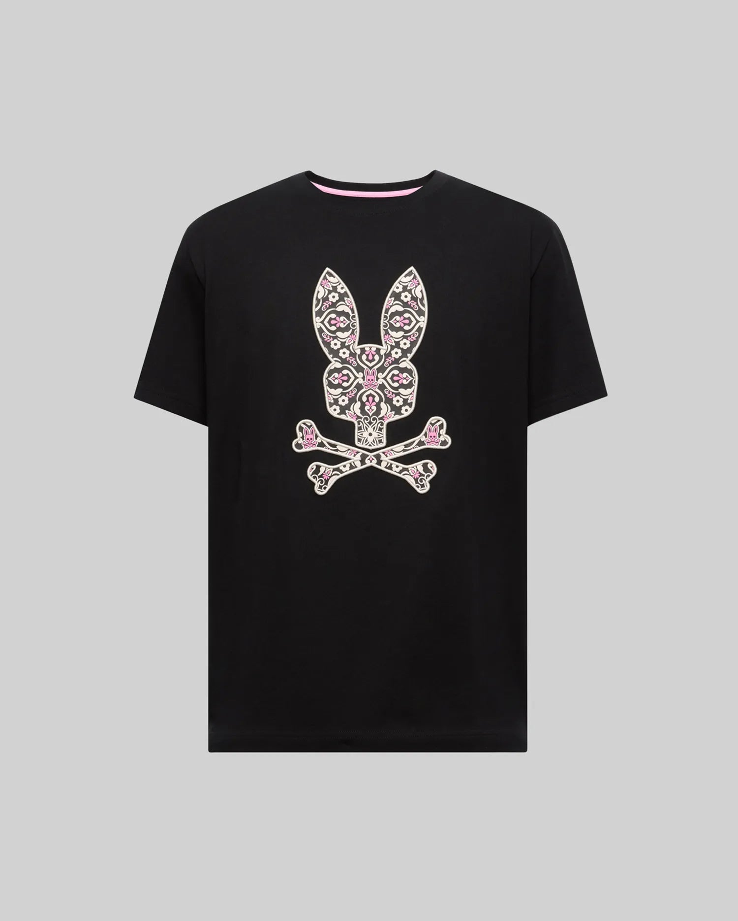 Psycho Bunny Big & Tall LUKE BT0200046 t-shirt nera taglie forti in cotone Pima