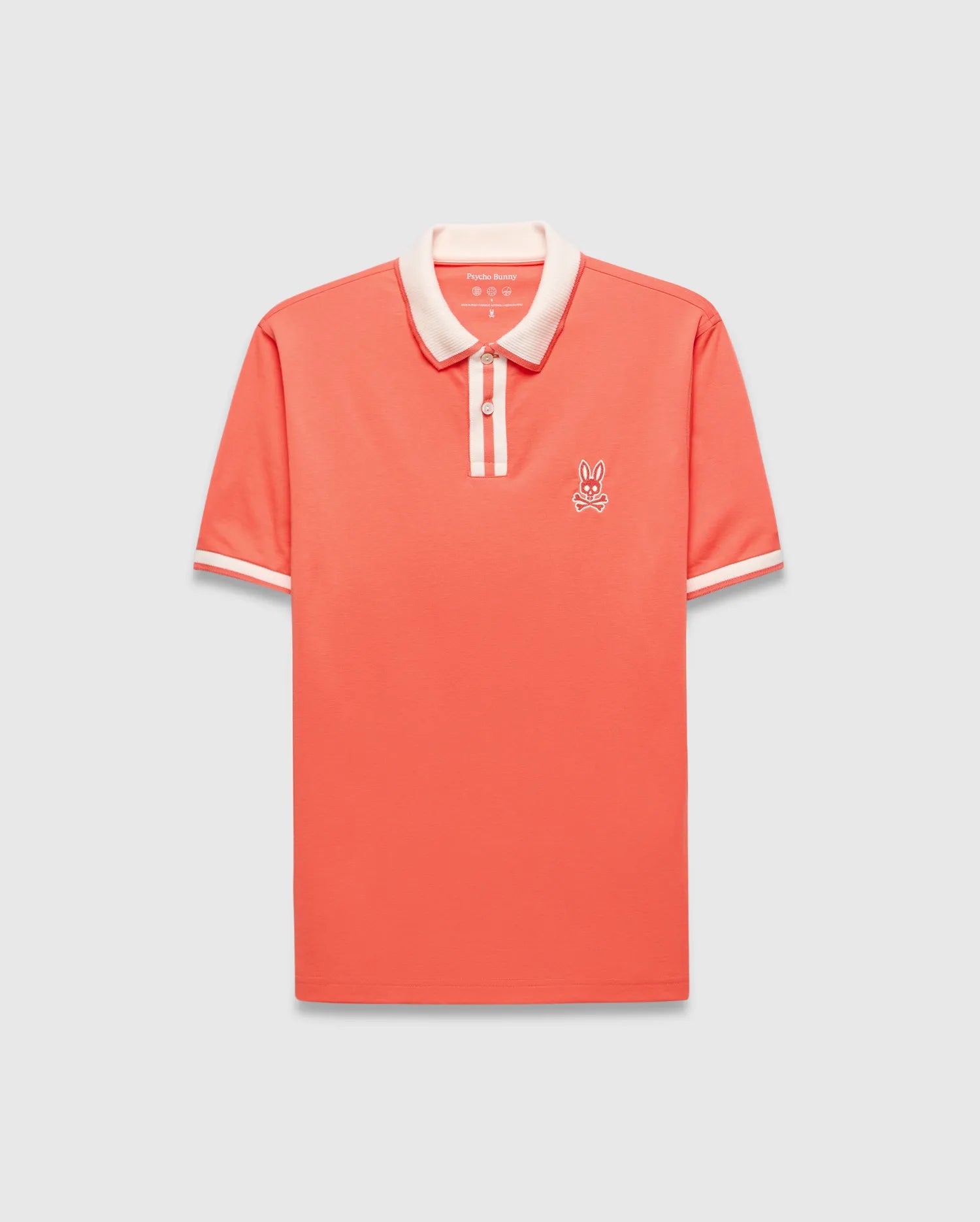 Psycho Bunny Men's Polos Ridley Performance Pique Polo arancione