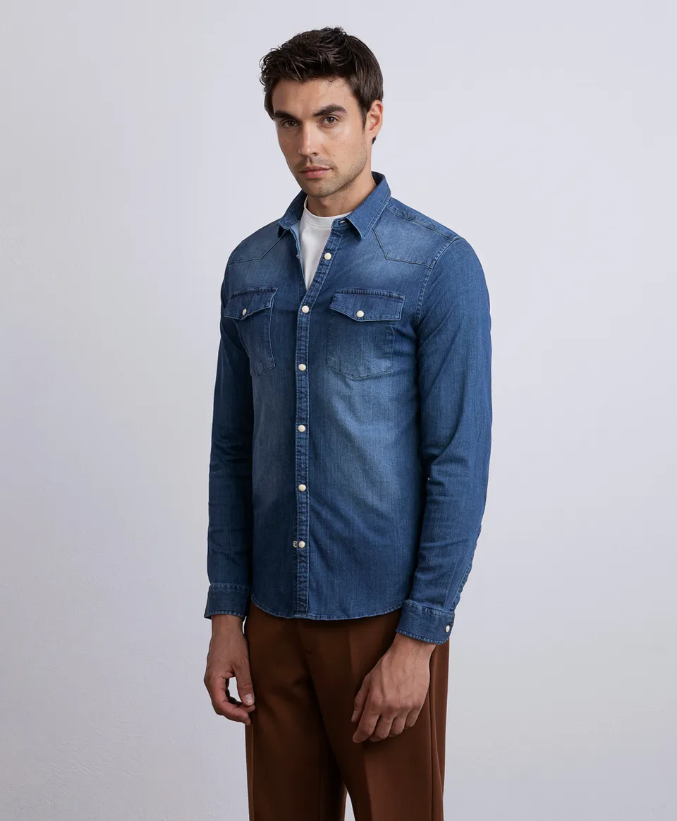 Markup Uomo Camicie Camicia in jeans