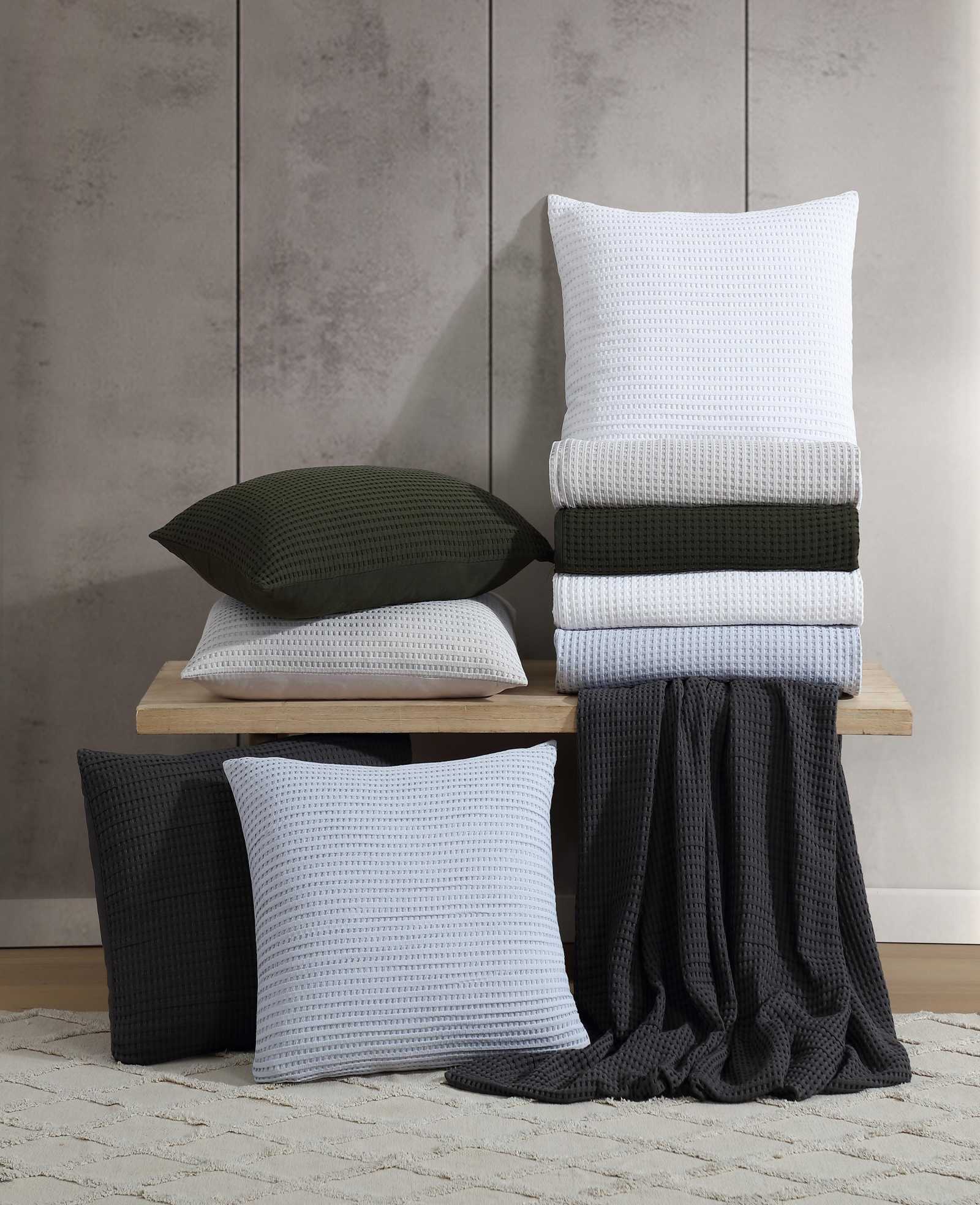 Kenneth Cole Reaction Solid Waffle Duvet Set set copripiumino antracite queen