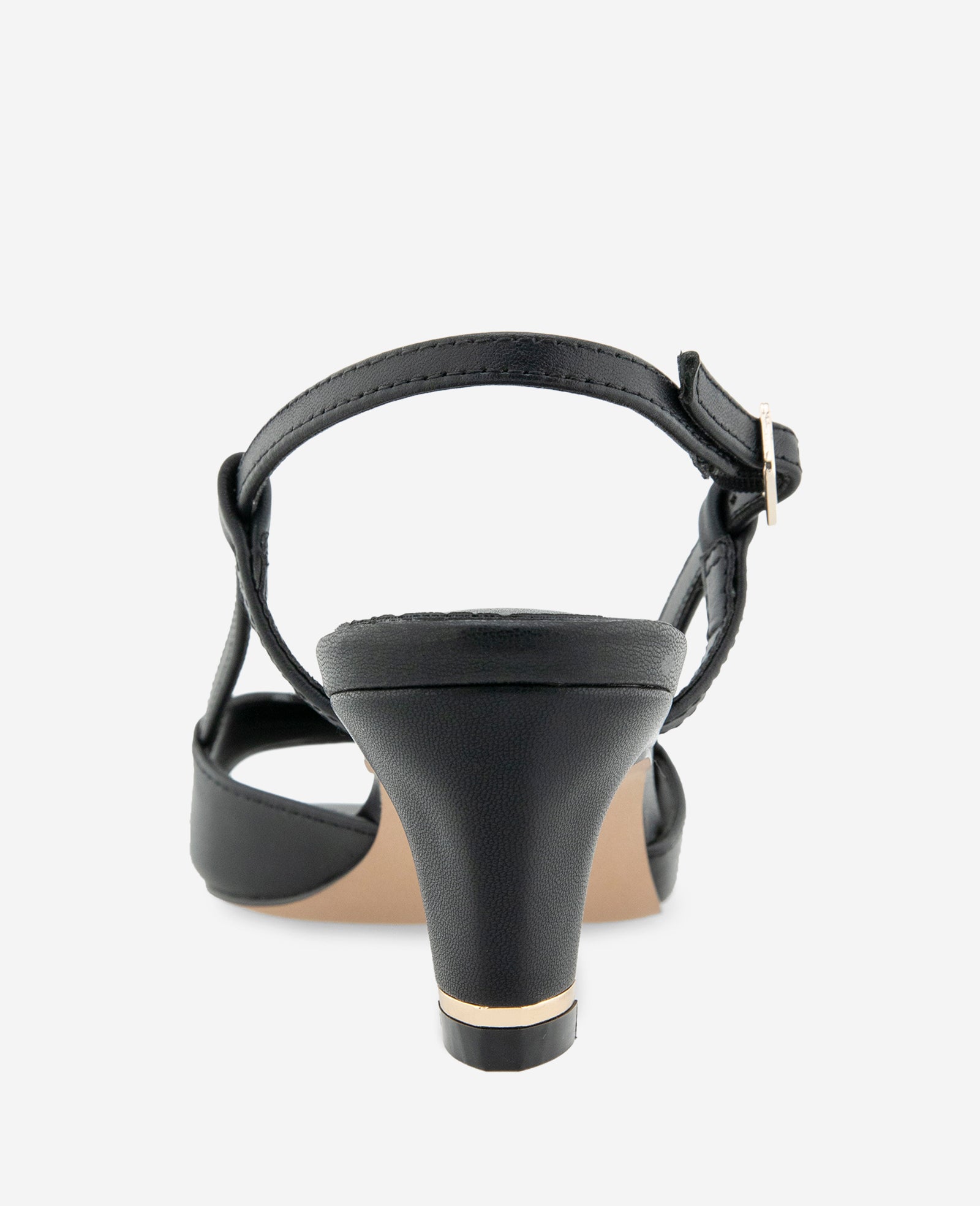 Kenneth Cole Reaction Shoes Anna Leather Open Toe Slingback Sandal nero pelle