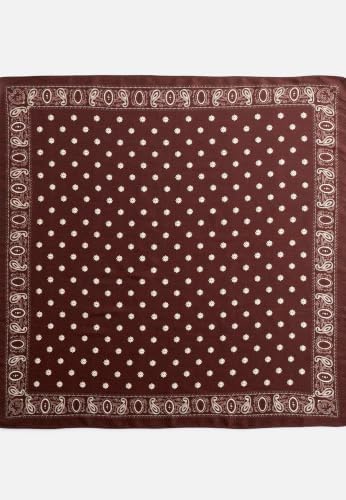 Damart Accessori Sciarpa stampata grafica marrone 90 x 90 cm