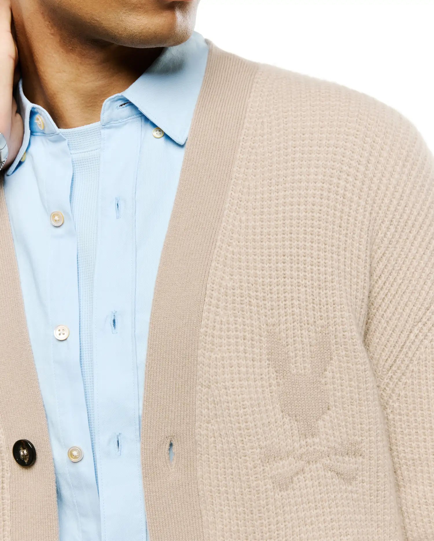 Psycho Bunny Men's Sweatshirts & Hoodies Atkinson Wool Cardigan MT0400127 cardigan beige lana