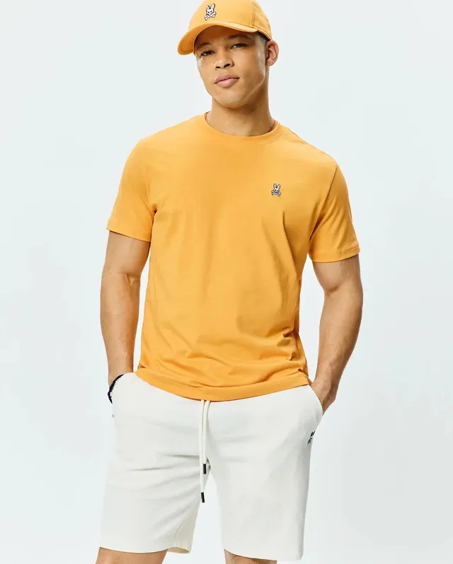 Psycho Bunny Men's Tees Classic Crew Neck Tee B6U014F200 maglietta gialla XXS