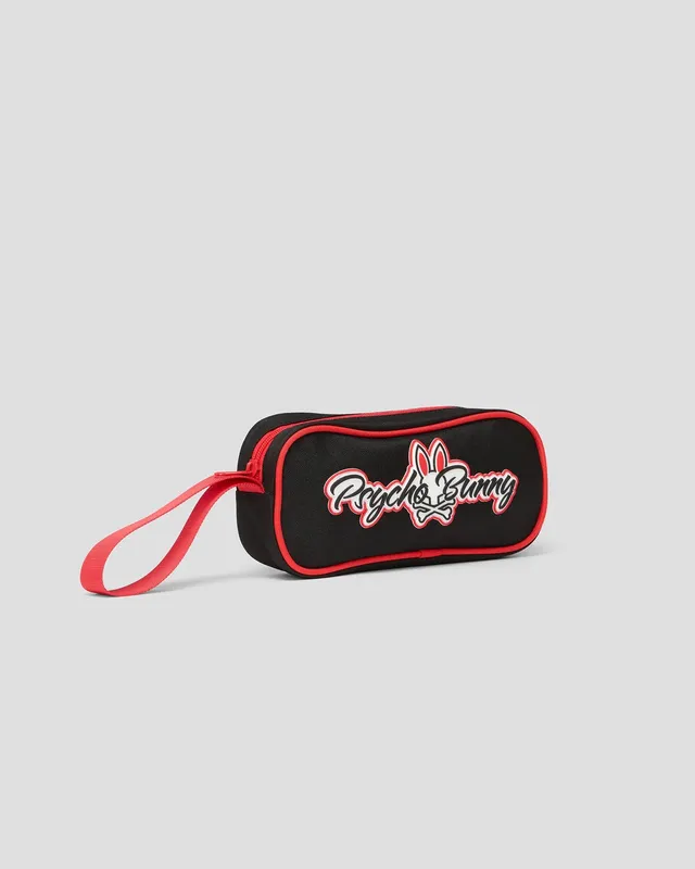 Psycho Bunny Kids Accessories Pal Pencil Case astuccio nero
