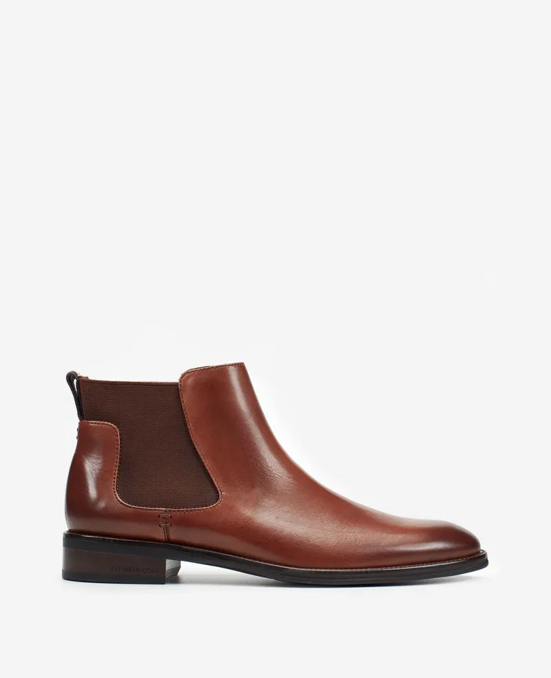 Kenneth Cole Reaction Shoes Tully Chelsea Boot stivaletto cognac uomo 7M pelle
