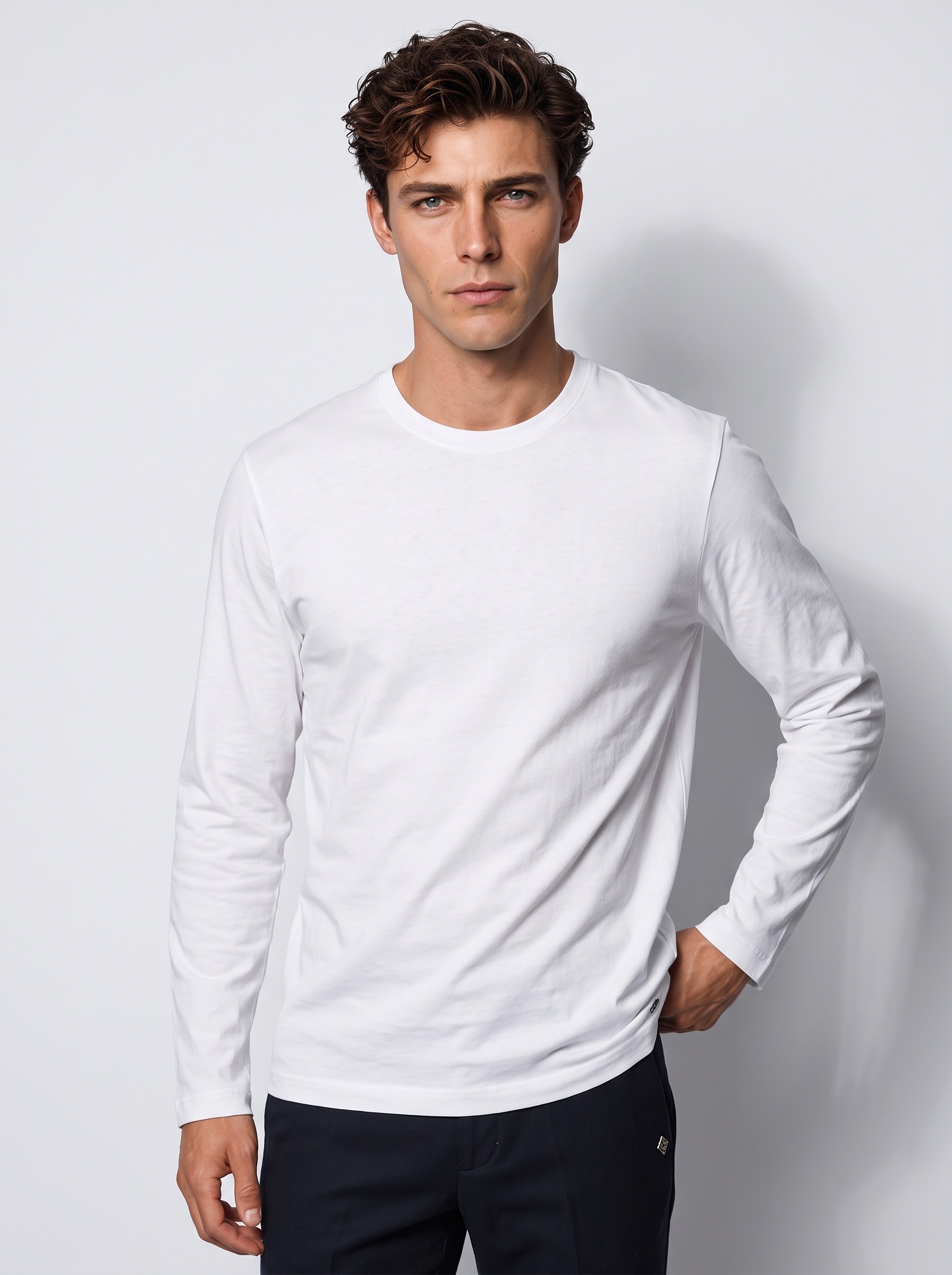 Markup Uomo Felpe & T-shirt T-Shirt Girocollo Manica Lunga Jersey Stretch uomo