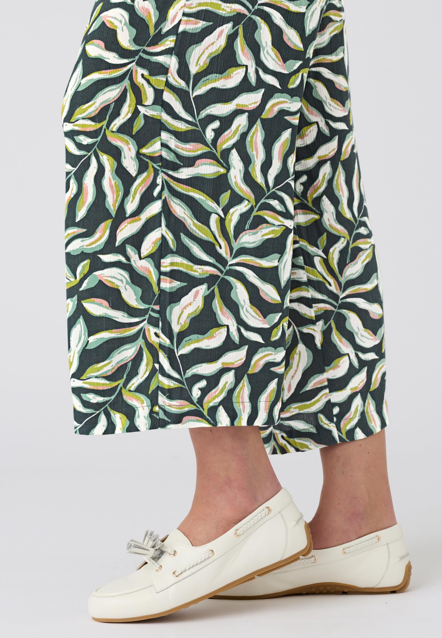Damart Prêt-à-porter Pantaloni da donna vestibilità standard stampa vegetale