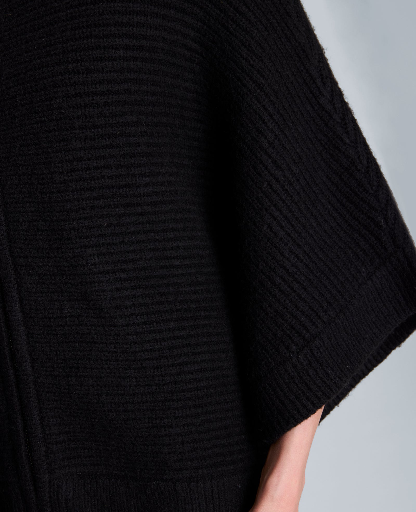 Kenneth Cole Clothing Elbow Sleeve Doleman Zip Cardigan cardigan nero con zip
