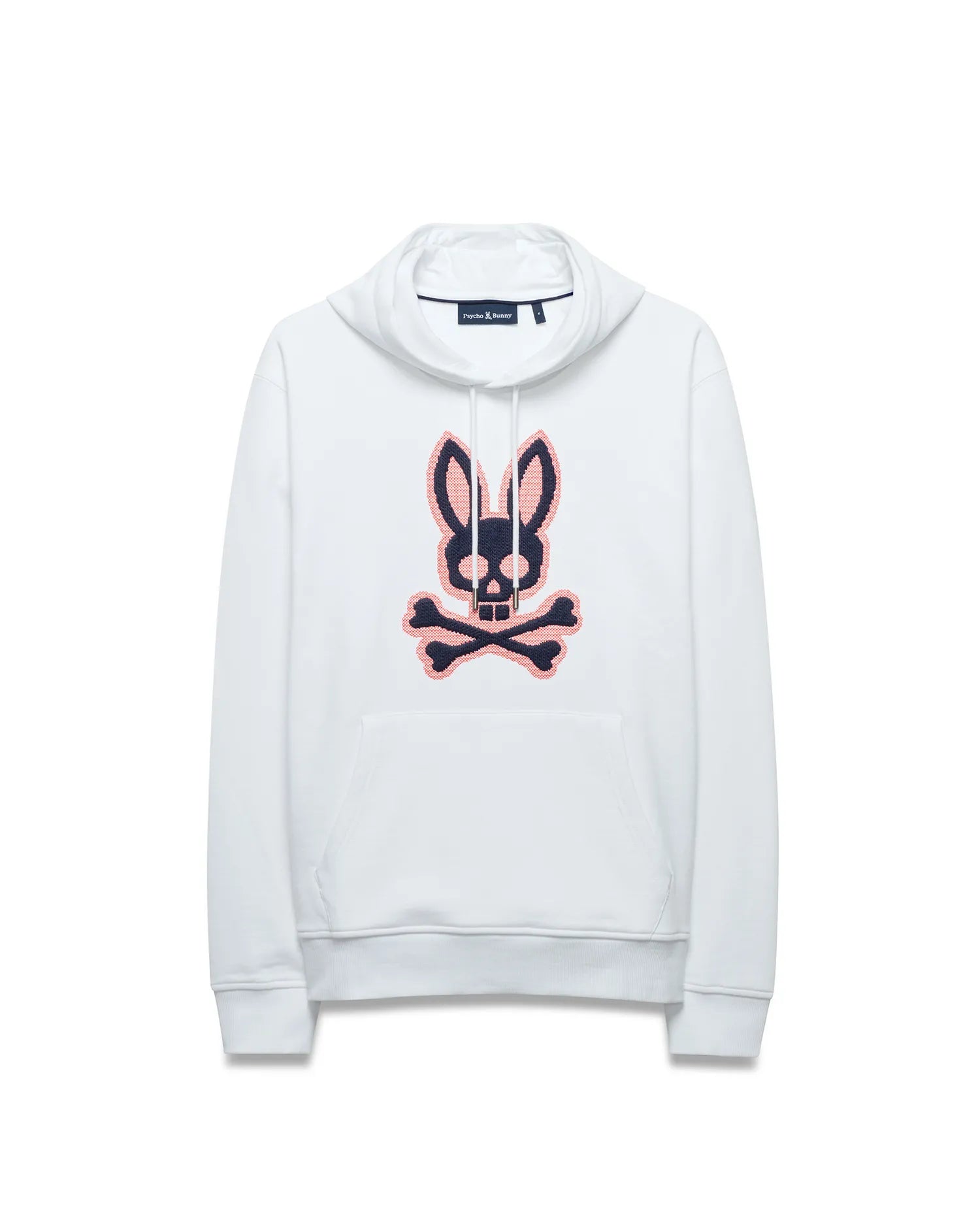Psycho Bunny Men's Sweatshirts & Hoodies Samson Felpa con cappuccio bianca in cotone