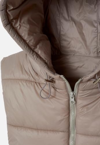 Damart Prêt-à-porter pettorina imbottita con cappuccio blu grigio