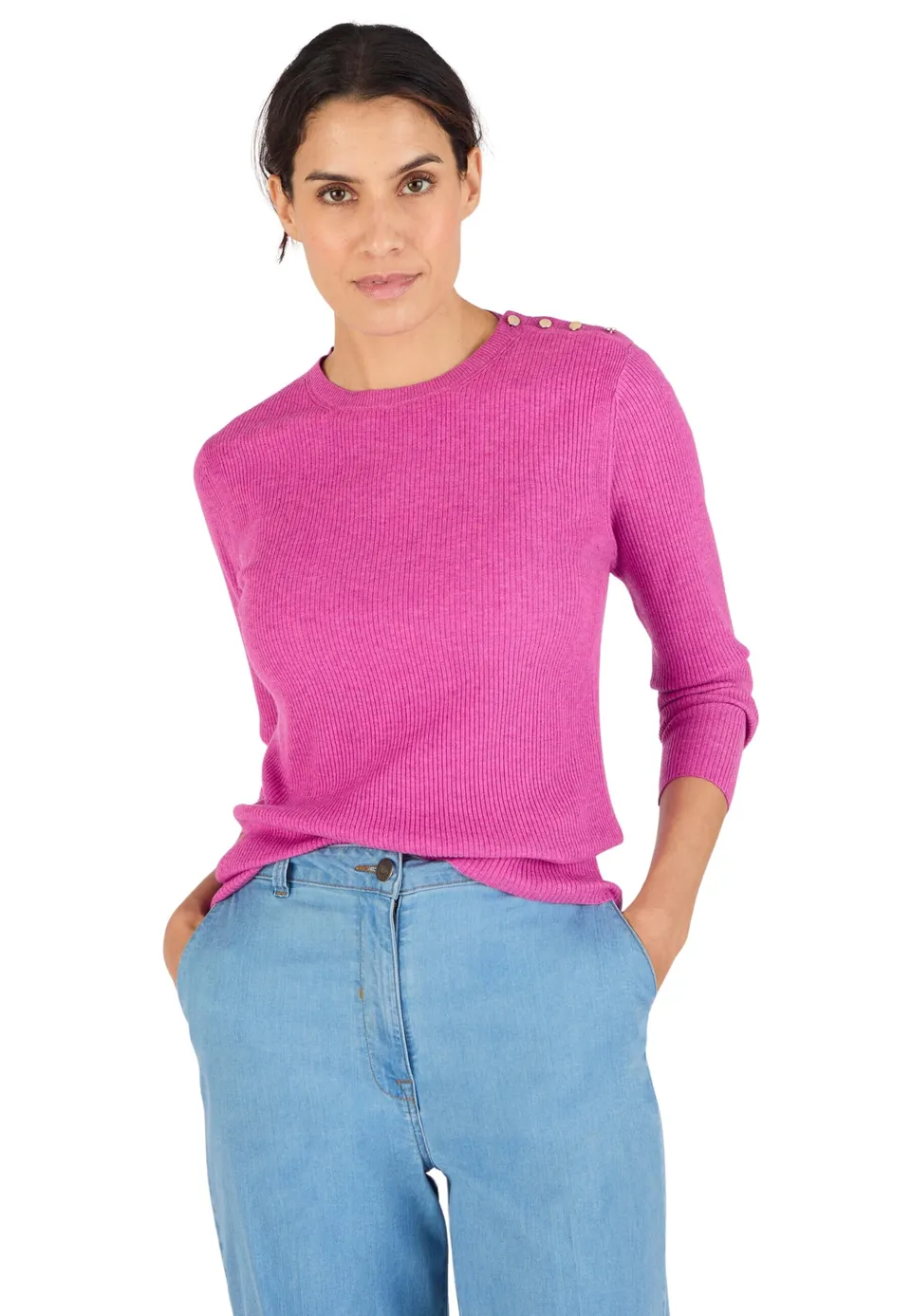 Damart Thermolactyl Maglione da donna viola in maglia termica