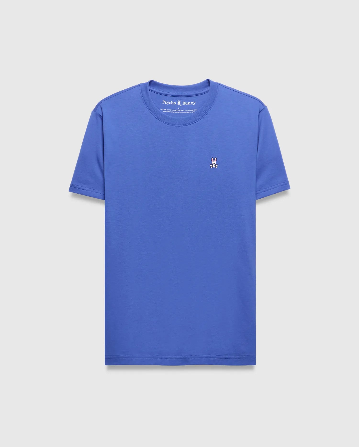 Psycho Bunny Men's Tees Classic Crew Neck Tee B6U014F200 maglietta blu Amparo XXS–XXXL in cotone Pima