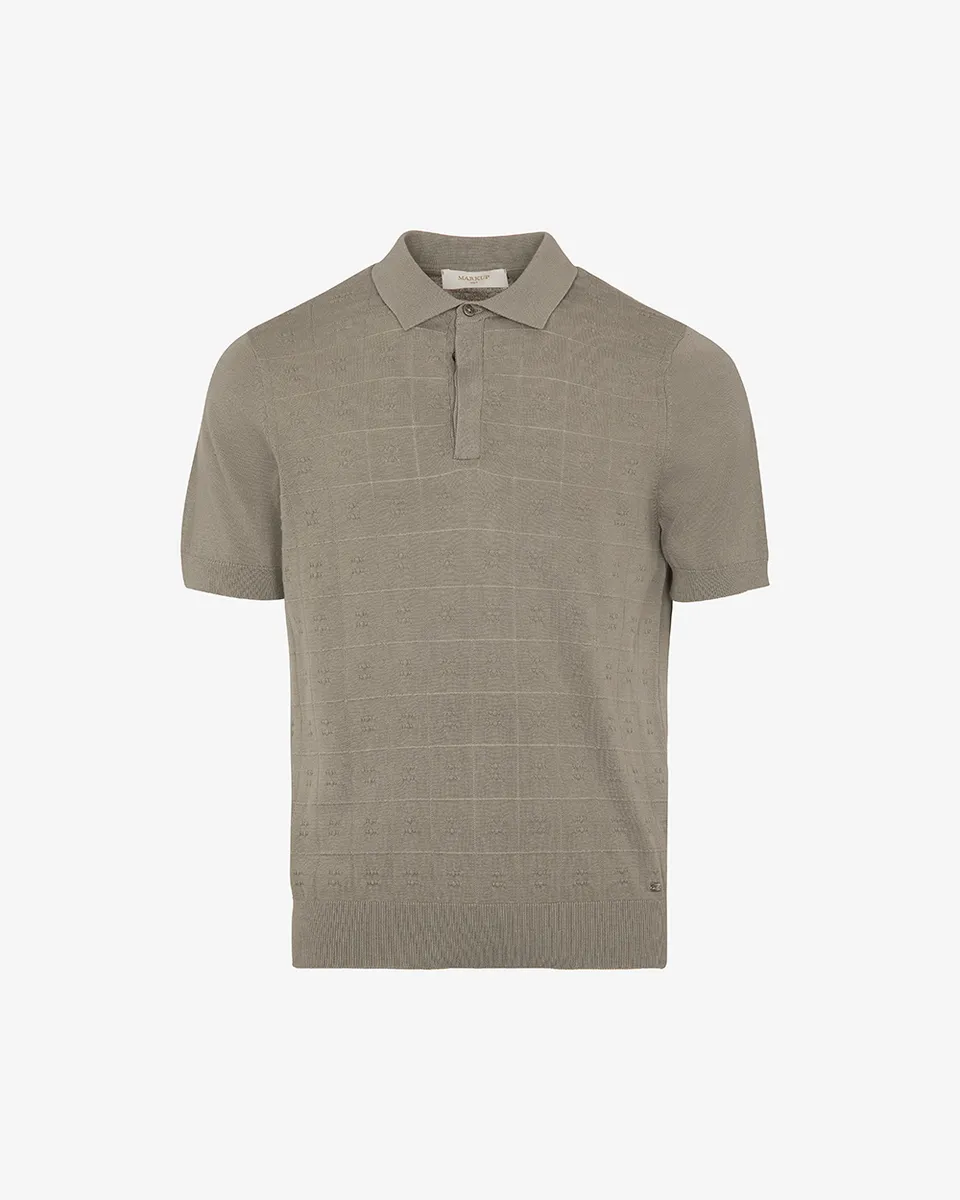 Markup Uomo Maglieria Polo check in crochet polo