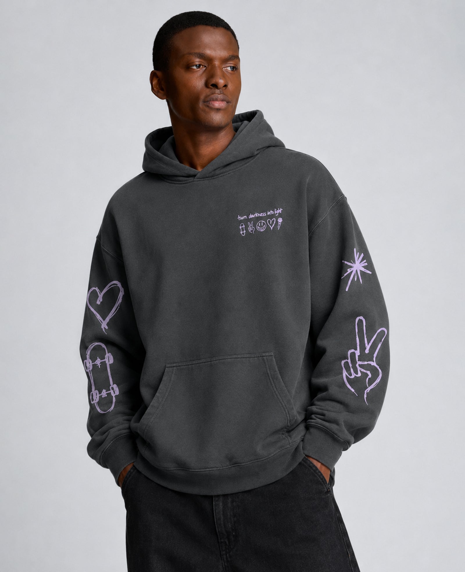 Kenneth Cole Reaction Clothing KJ Dillard felpa nera unisex