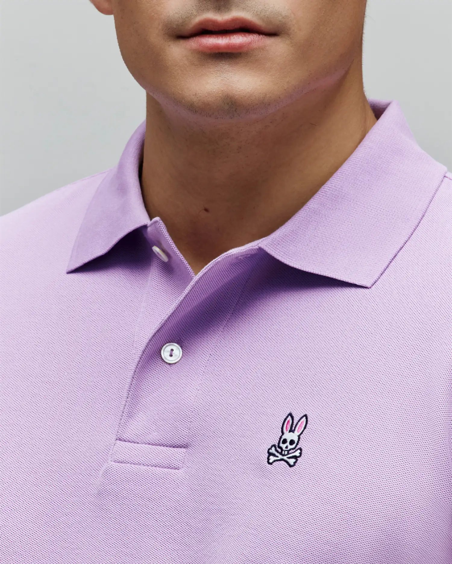 Psycho Bunny Men's Polos B6K001F200 polo Lavendula 100% cotone Pima