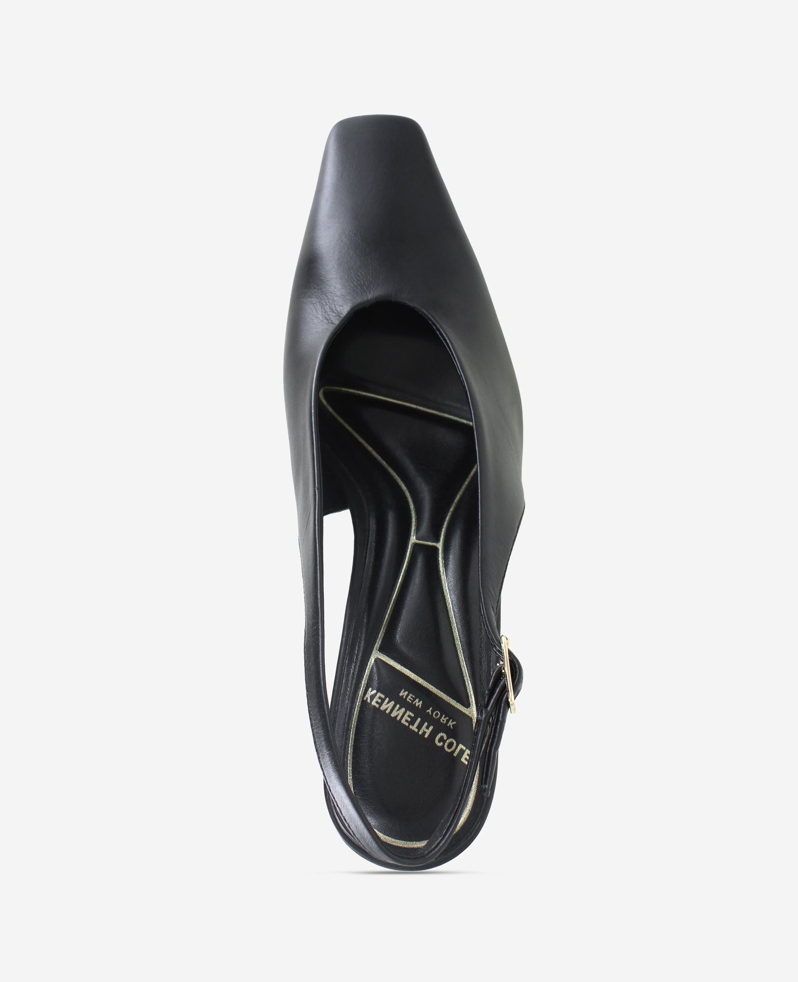 Kenneth Cole Reaction Aerial Leather Slingback Heel décolleté nero pelle