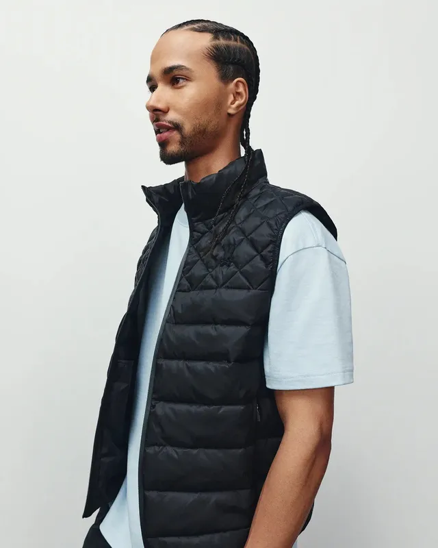 Psycho Bunny Jackets Emerik Quilted Puffer Vest gilet nero in nylon