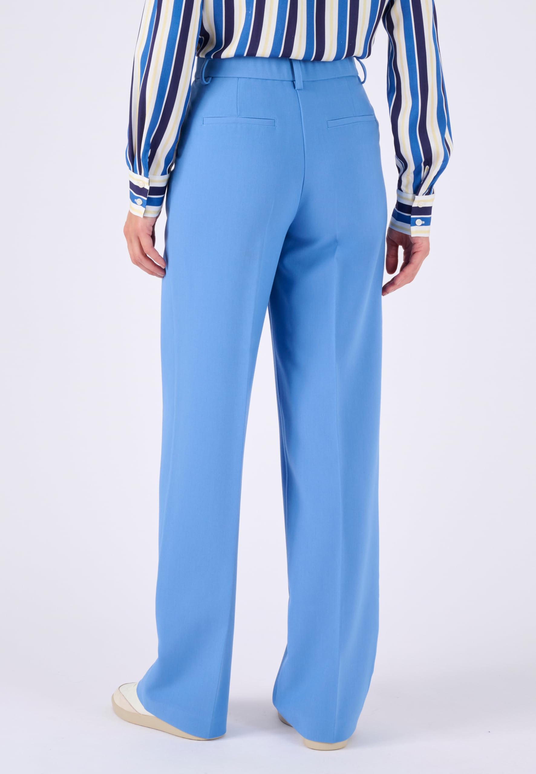 Damart Prêt-à-porter Pantaloni Large Fluido pantaloni blu taglio ampio