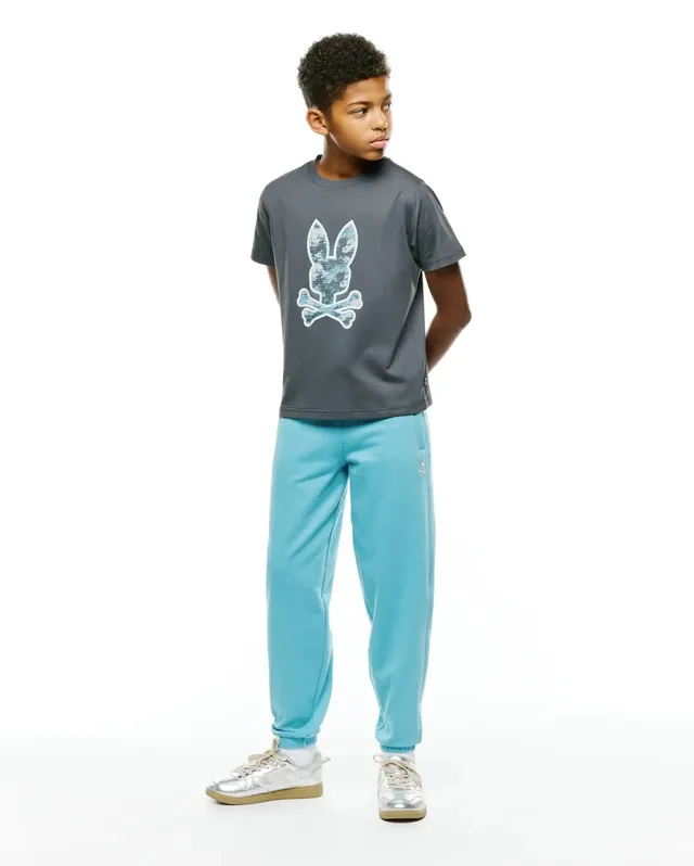 Psycho Bunny Kids Bottoms KIDS' TERRENCE FLEECE JOGGERS - KB0800037 joggers blu