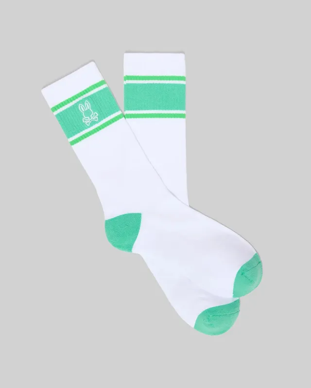 Psycho Bunny Striped Sport Sock calze sportive verdi taglia unica
