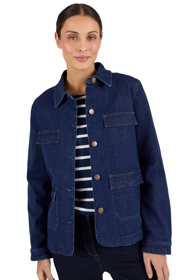 Damart Prêt-à-porter Giacca Jean donna denim scuro manica lunga