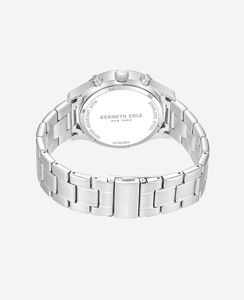Kenneth Cole Reaction Watches Skeleton Automatic Stainless Bracelet Watch orologio argento