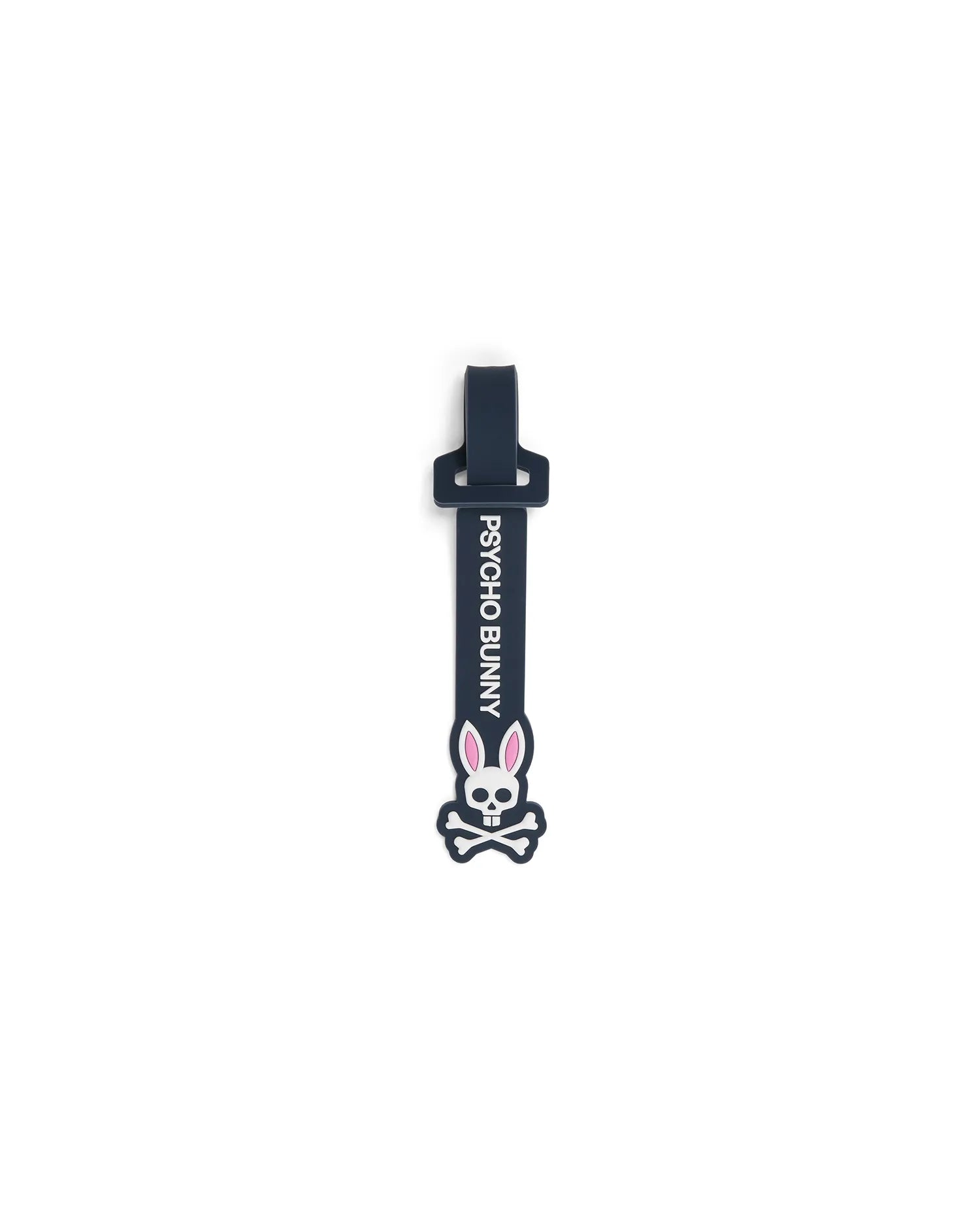 Psycho Bunny Accessories Men's Silicone Strap Luggage Tag etichetta bagaglio blu silicone