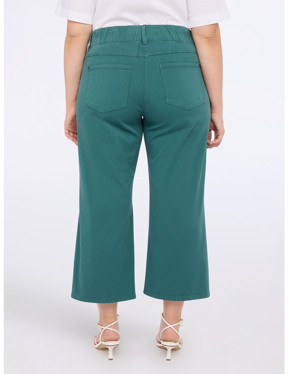 Fiorella Rubino Pantaloni Pantaloni Cropped in Misto Cotone 46 Plus, 48 Plus e 50 Plus