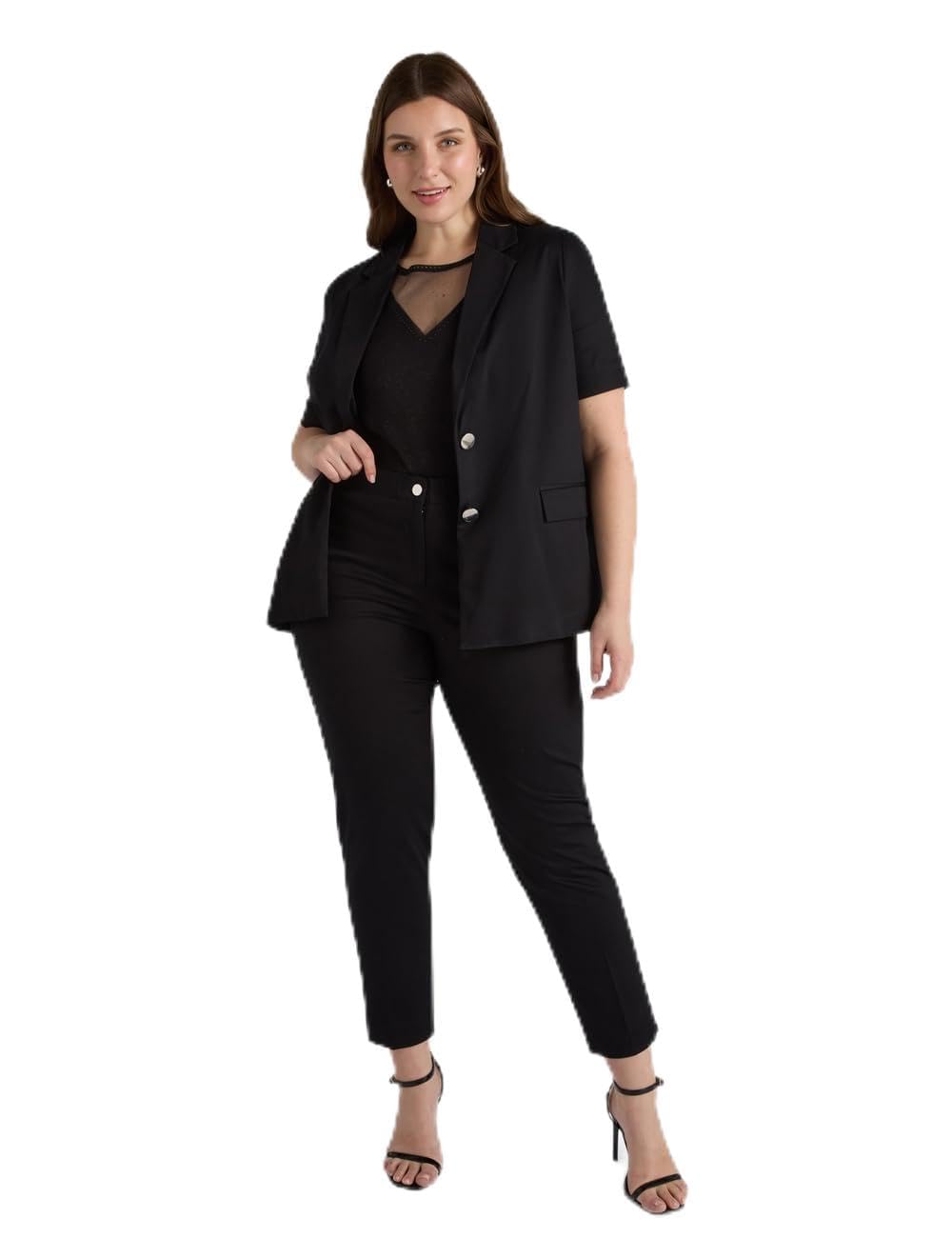 Fiorella Rubino Pantaloni Pantaloni in Cotone Curvy Size cotone con elastico dietro