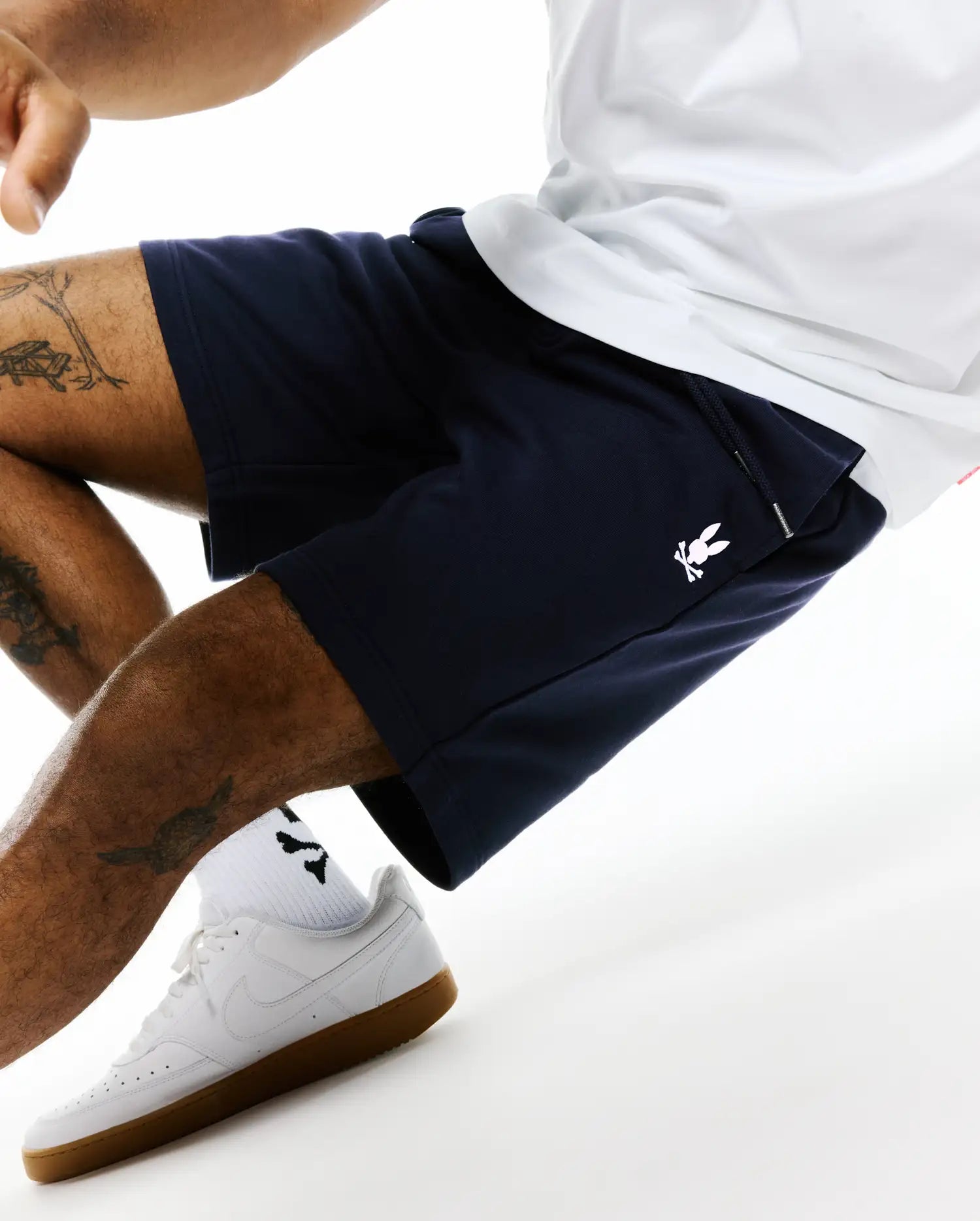 Psycho Bunny Men's Shorts MEN'S GABE FRENCH TERRY SWEATSHORTS 7 1/2 MB0900078 blu