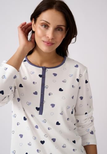 Damart Homewear Thermolactyl Pigiama donna bianco rosa stampato caldo