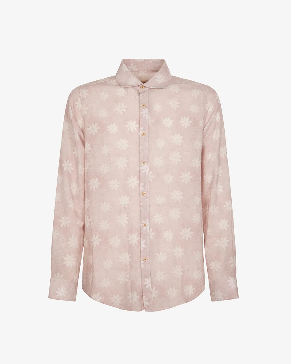 Markup Uomo Camicie Camicia cotone e lino stampata