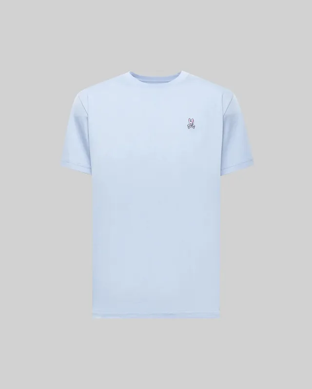 Psycho Bunny Men's Tees Classic Crew Neck Tee B6U014F200 maglietta zen blue cotone Pima