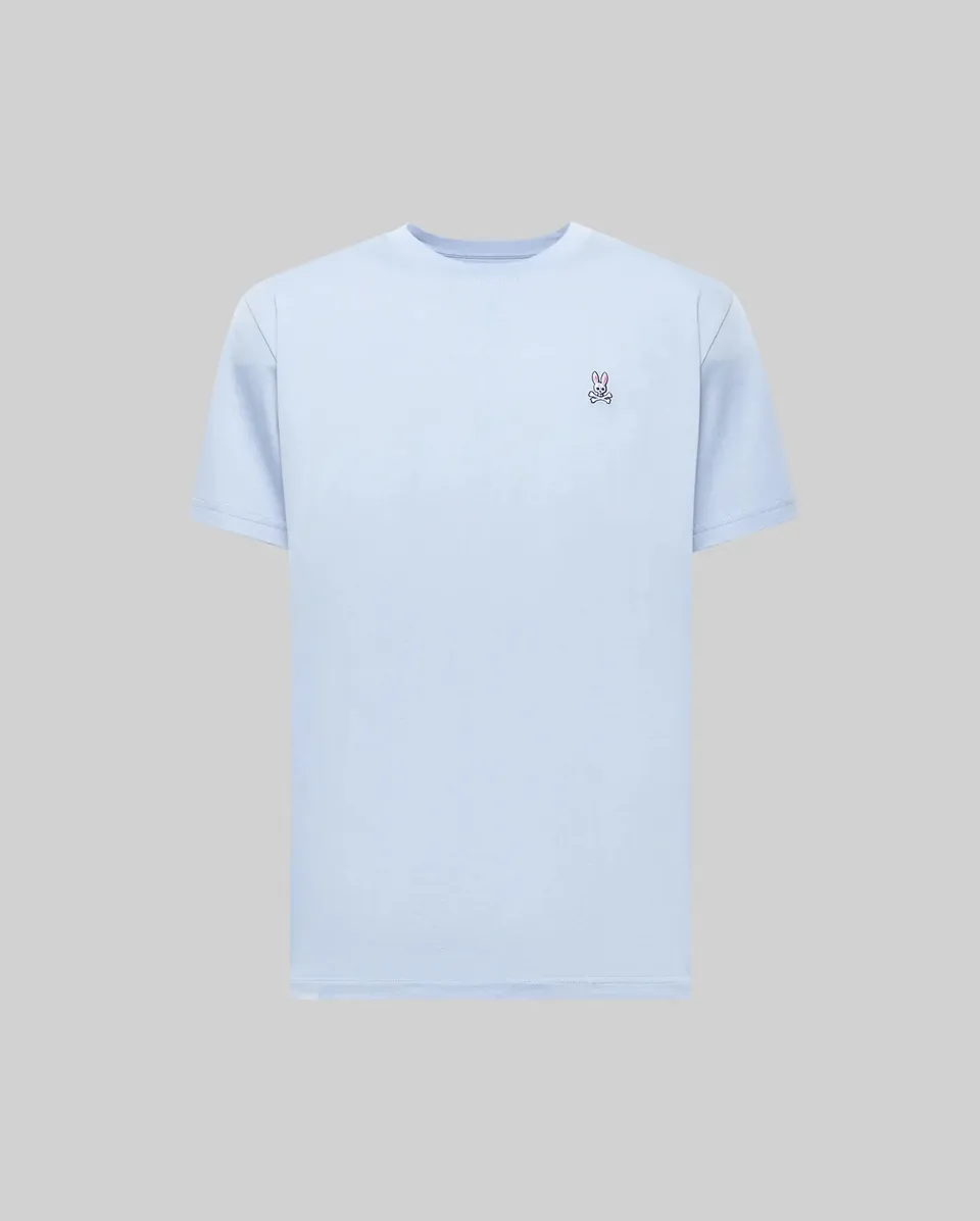 Psycho Bunny Men's Tees Classic Crew Neck Tee B6U014F200 maglietta zen blue cotone Pima