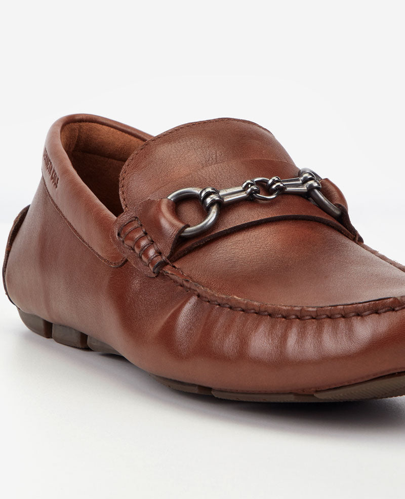 Kenneth Cole Reaction Shoes Theme Bit Driver mocassini cognac in pelle