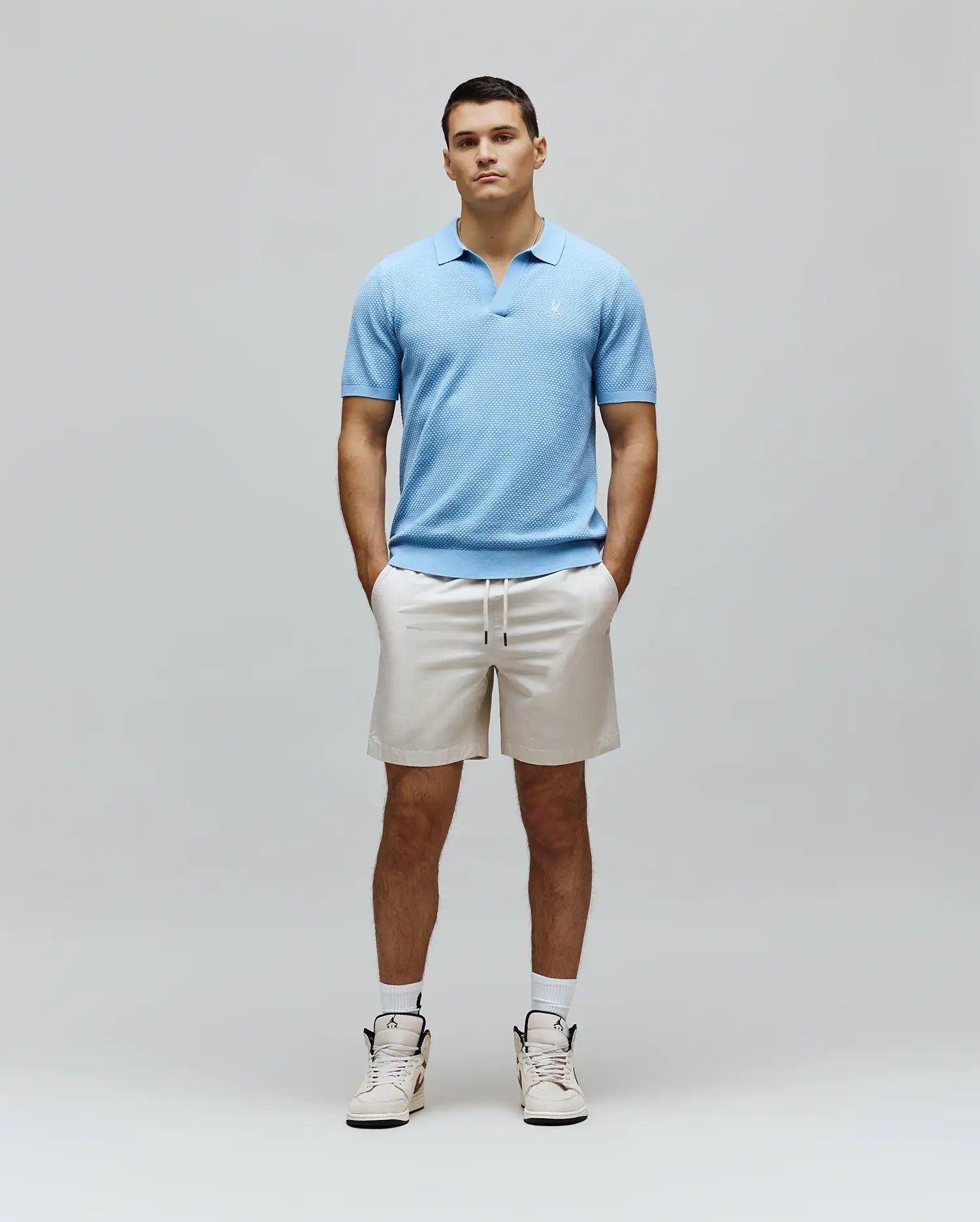 Psycho Bunny Men's Polos MENS DEVON KNIT POLO MT0100169 polo 407 Glacier Lake XXS-XXXL cotone