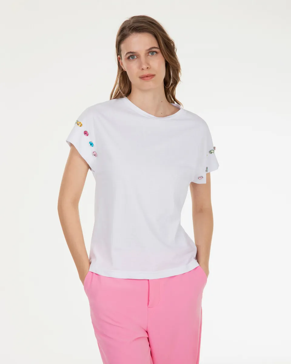 Markup Donna T-Shirt & Felpe T-shirt con pietre maglietta donna