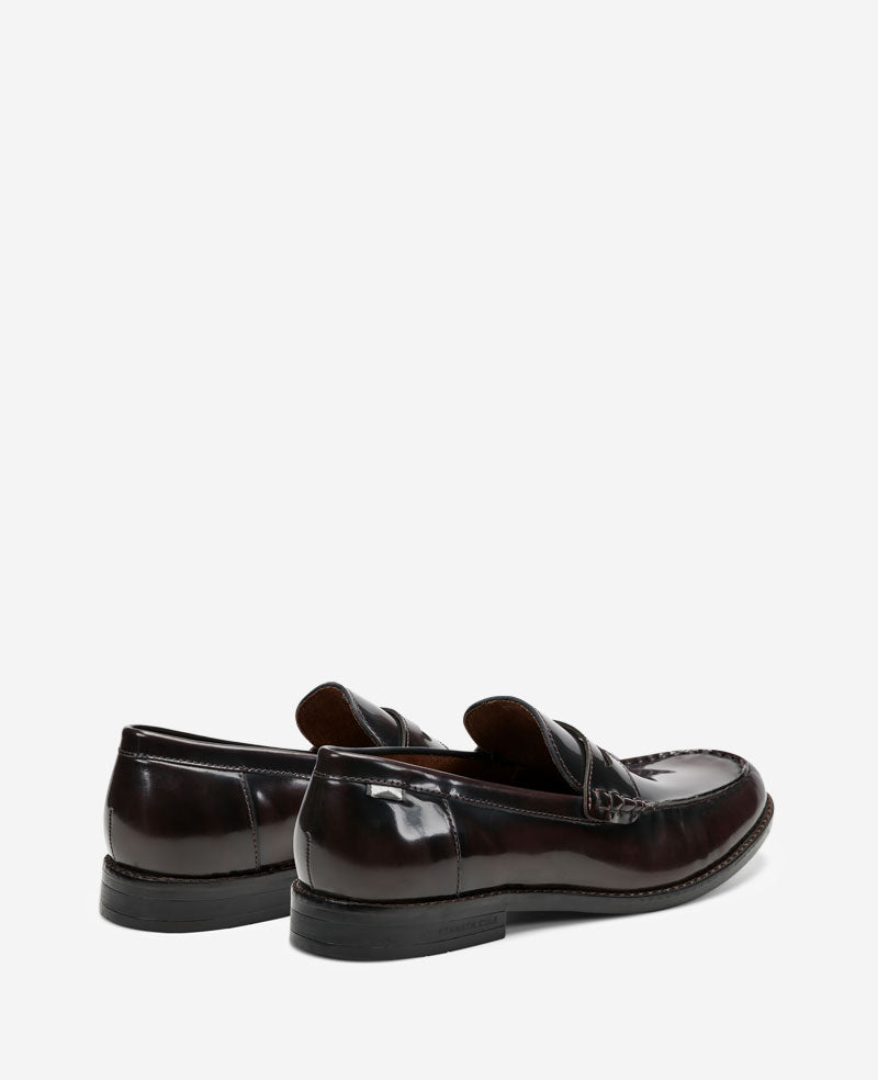 Kenneth Cole Reaction Shoes Paco Penny Loafer mocassino bordeaux pelle