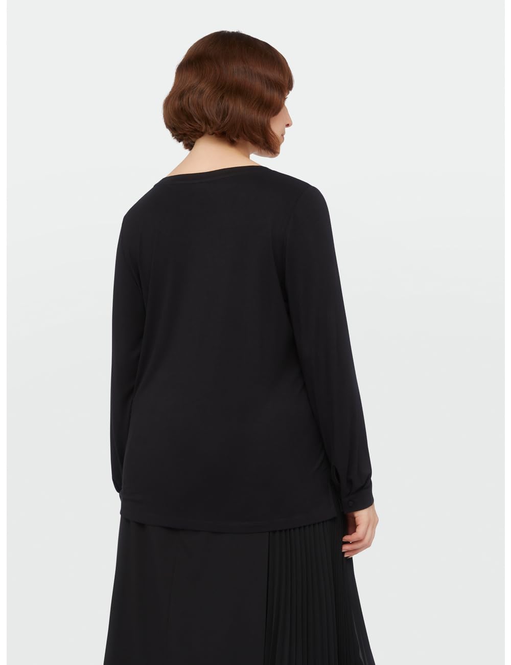 Fiorella Rubino Top e t-shirt T-Shirt Maniche Lunghe in Due Tessuti L Plus