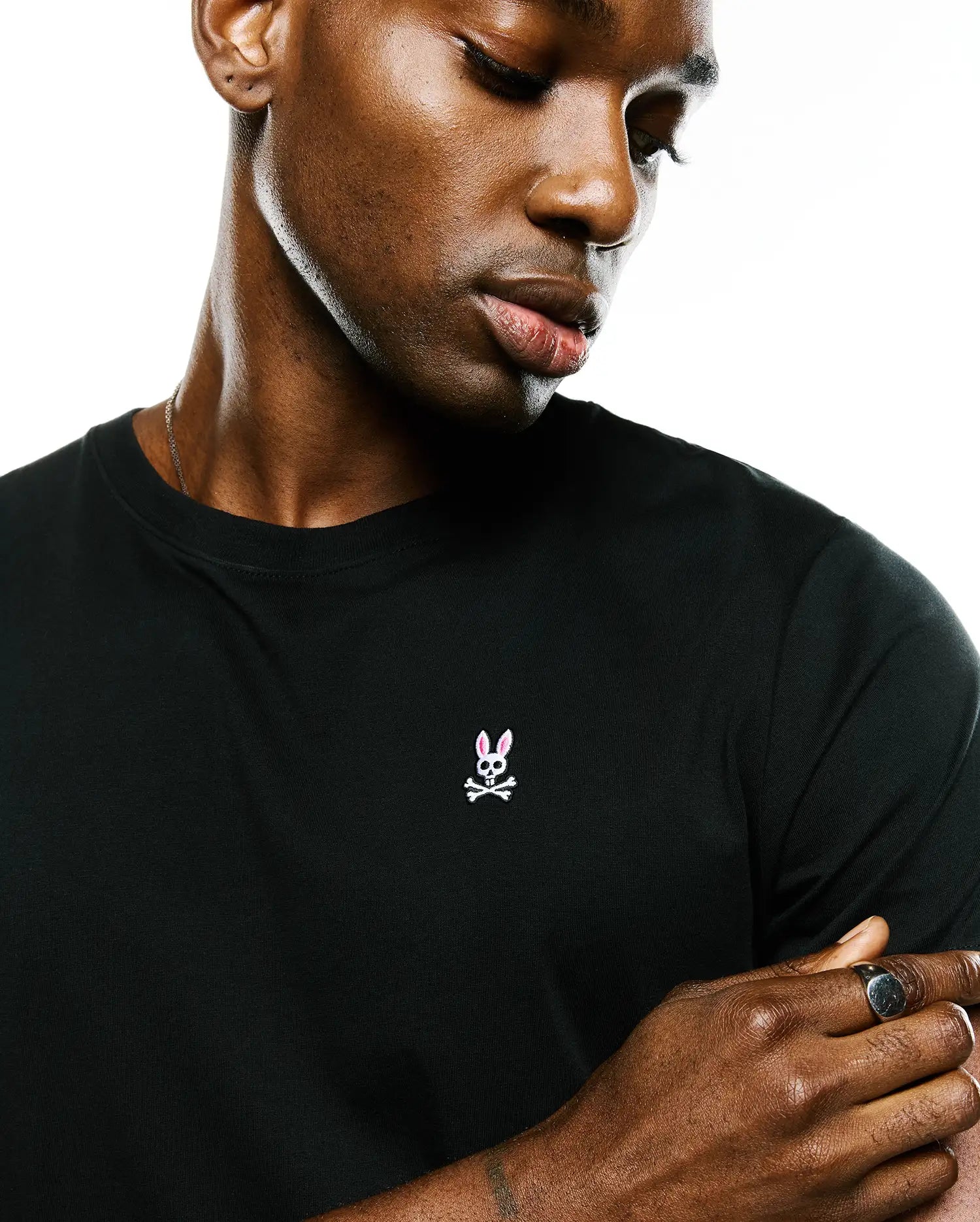 Psycho Bunny Men's Tees Classic Crew Neck Tee B6U014CRPC maglietta nera XXS–XXXL in cotone Pima