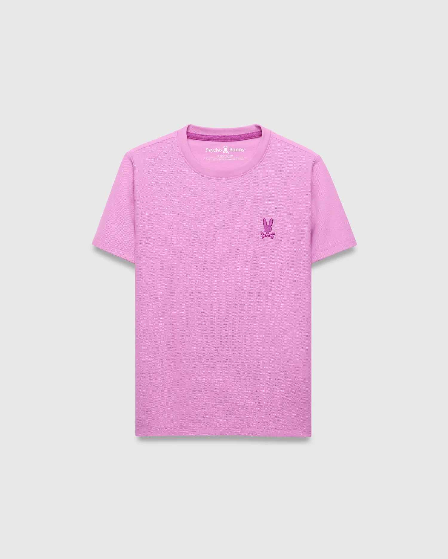 Psycho Bunny Kids Tees Taylor Pique Tee maglietta lilla bambini in piqué